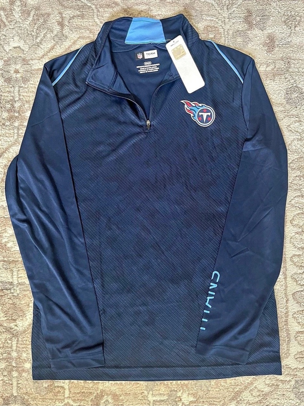 NFL Team Apparel Titans Half-Zip Pullover Size Medium NWT